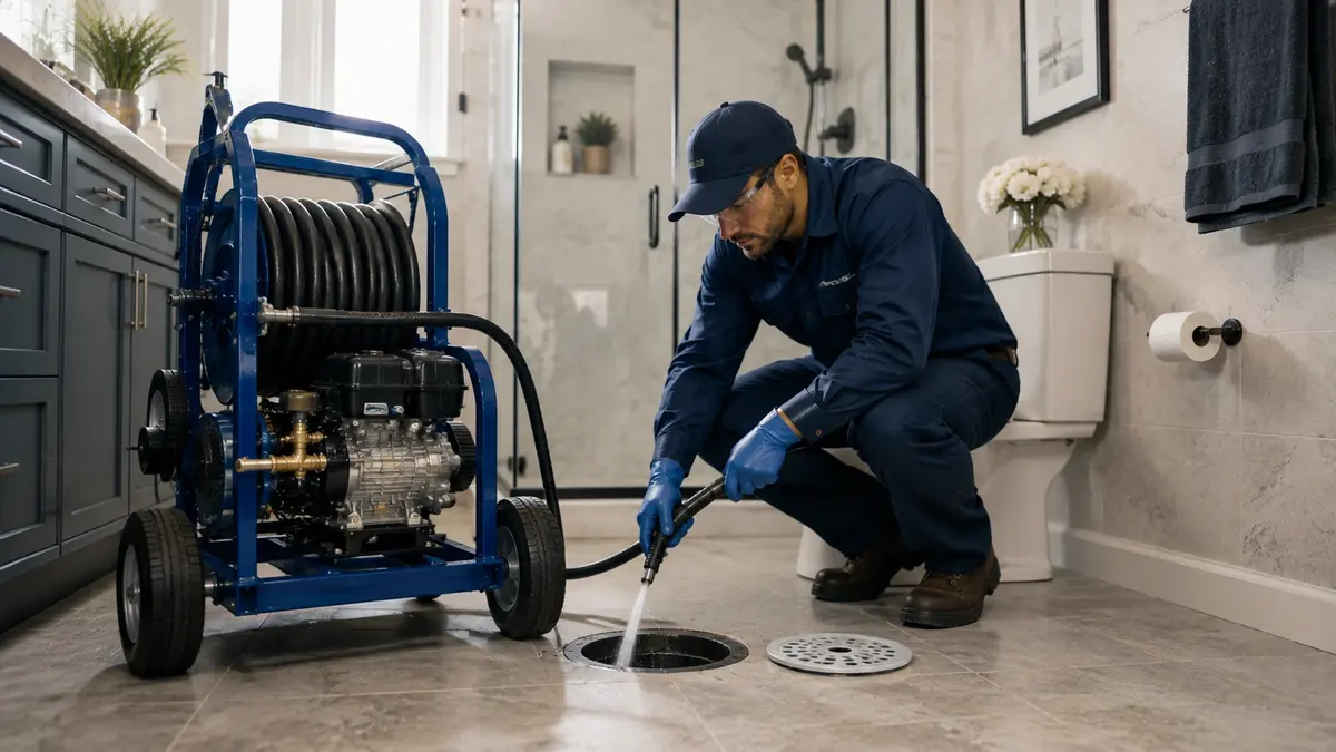 Bathroom Drain Hydro Jetting in San Marino