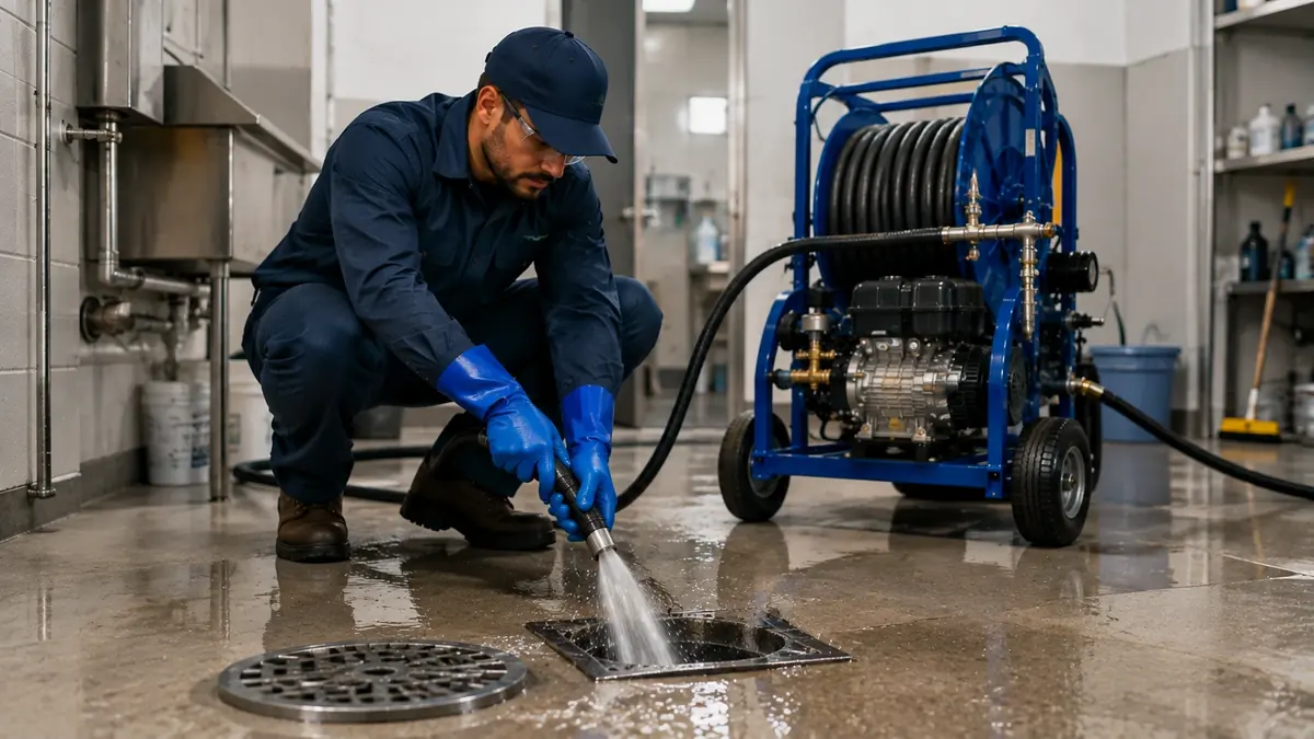 Floor Drain Hydro Jet Cleaning in San Marino