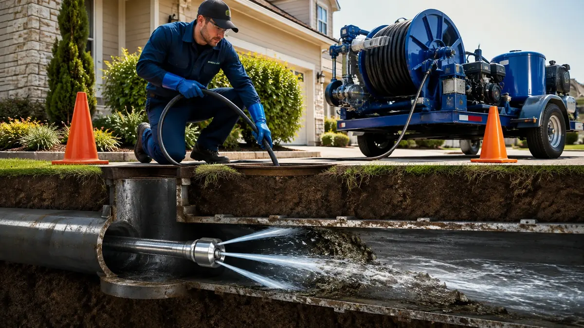 Main Sewer Line Hydro Jet Cleaning in San Marino