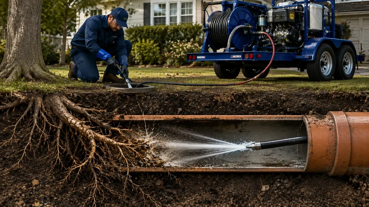 Tree Root Removal with Hydro Jetting in San Marino